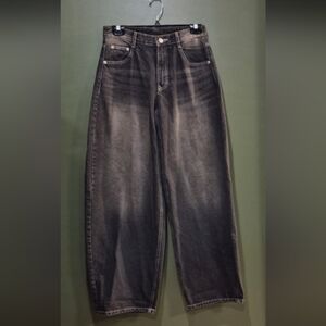 Low Rise Lewkin Baggy Black Jeans